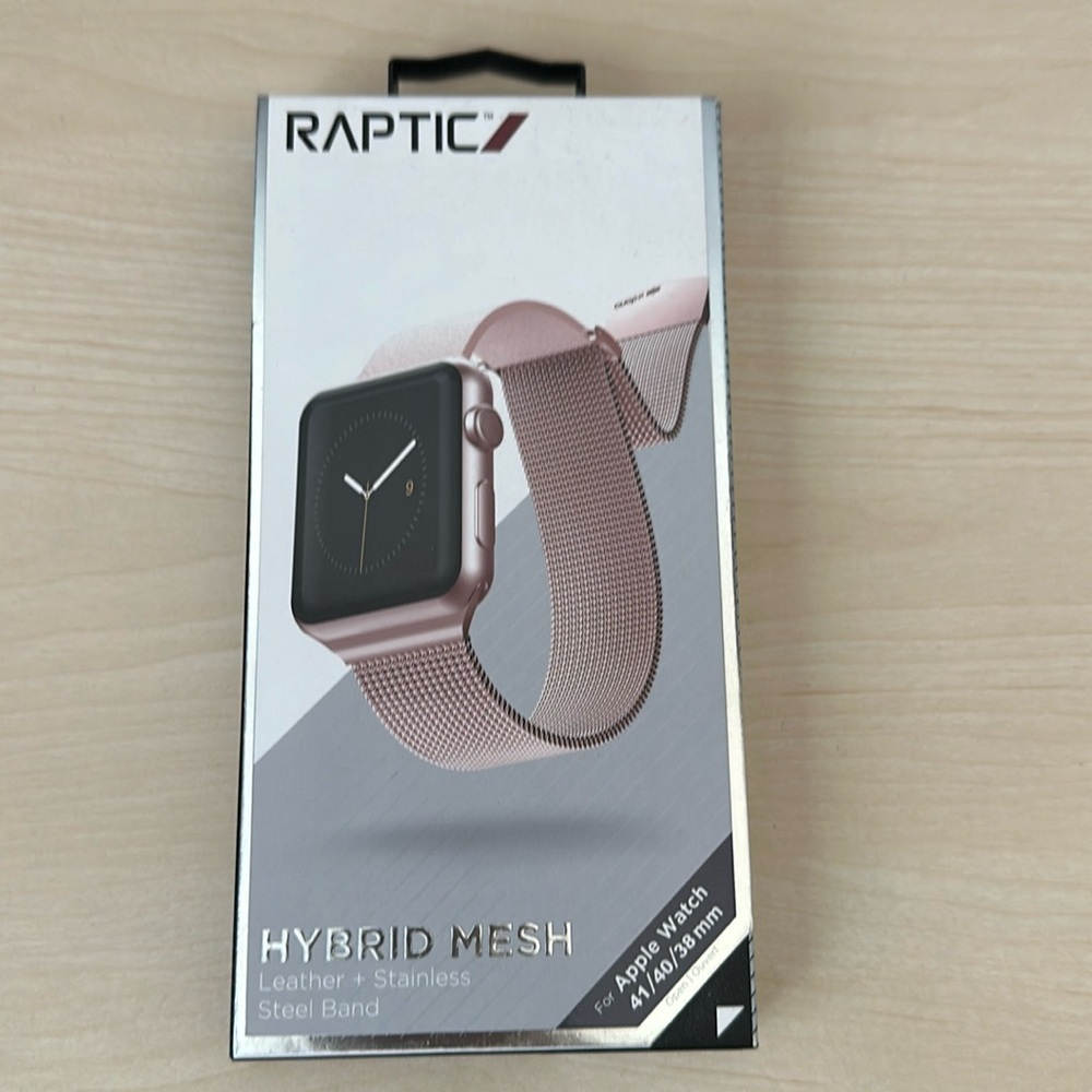 Hybrid Mesh leather and stainless steel watch band